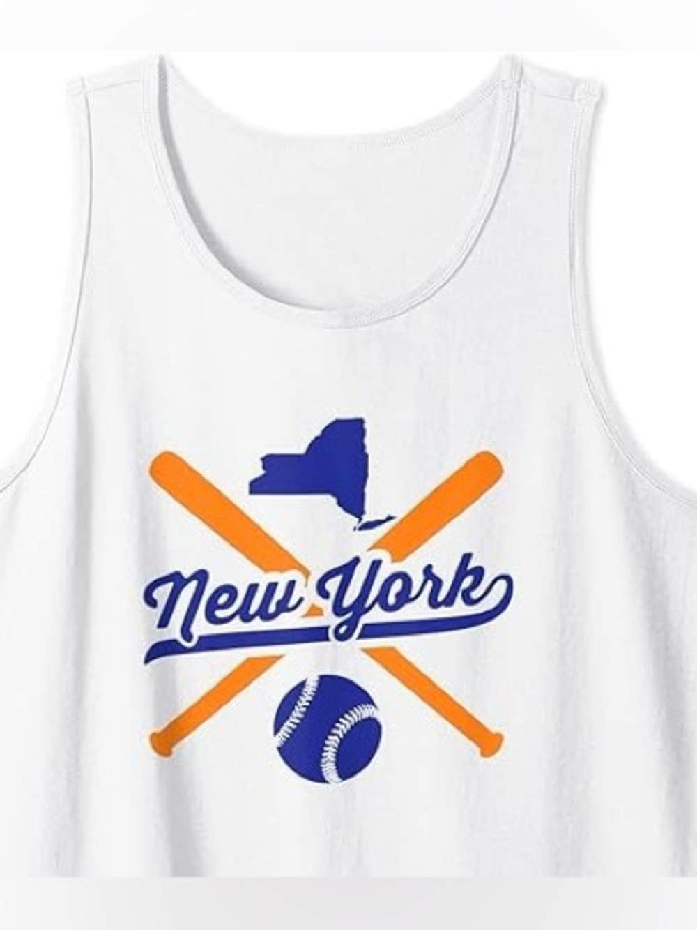 New York Mets White Tank Top Size XL